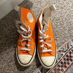 Bright orange converse